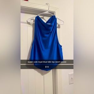 Royal blue top from kelly and kate, size L, worn once.